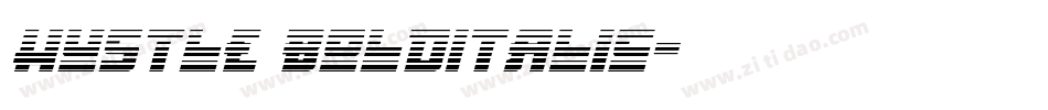 Hustle BoldItalic字体转换